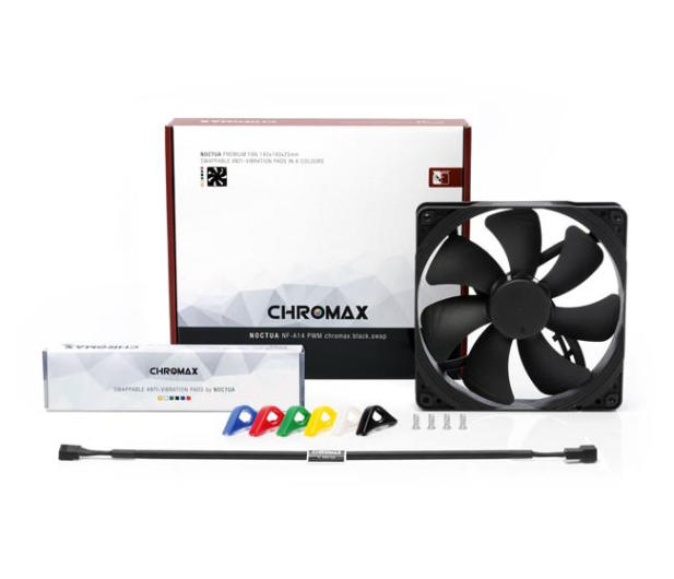 Noctua NF-A14 PWM chromax 140mm NF-A14 PWM CH.BK.S - 390257 - zdjęcie 4